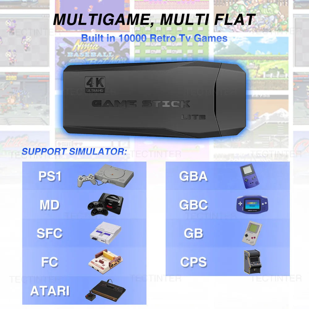 Arcade Video Game Console with TV Game Stick Built-in 41000+Games 128G For MAME/Sega/PS1/ATARI/GBA