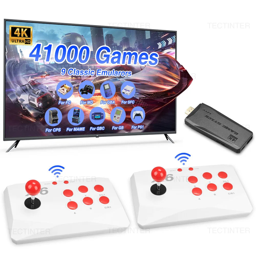 Arcade Video Game Console with TV Game Stick Built-in 41000+Games 128G For MAME/Sega/PS1/ATARI/GBA