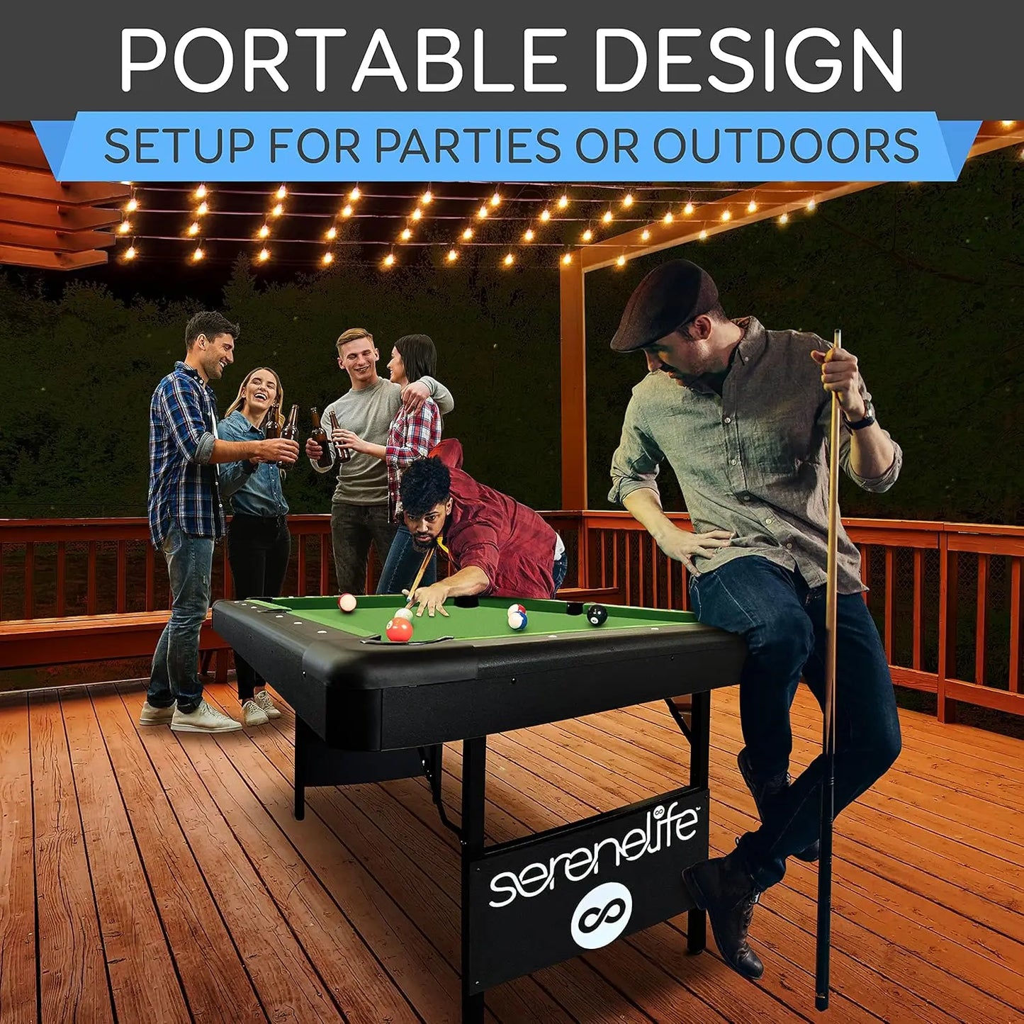 6-Ft Folding Pool Table